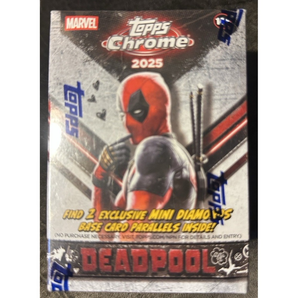 2025 TOPPS CHROME DEADPOOL Value Blaster BOX MARVEL -Factory Sealed-